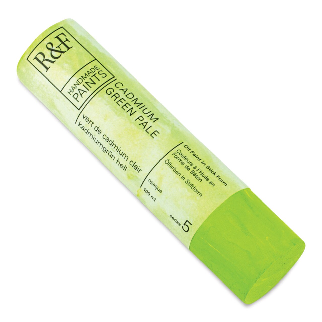 R&#x26;F Pigment Stick - Cadmium Green Pale, 100 ml